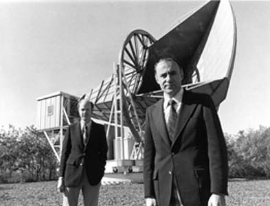 Wilson (left) with Arno Penzias