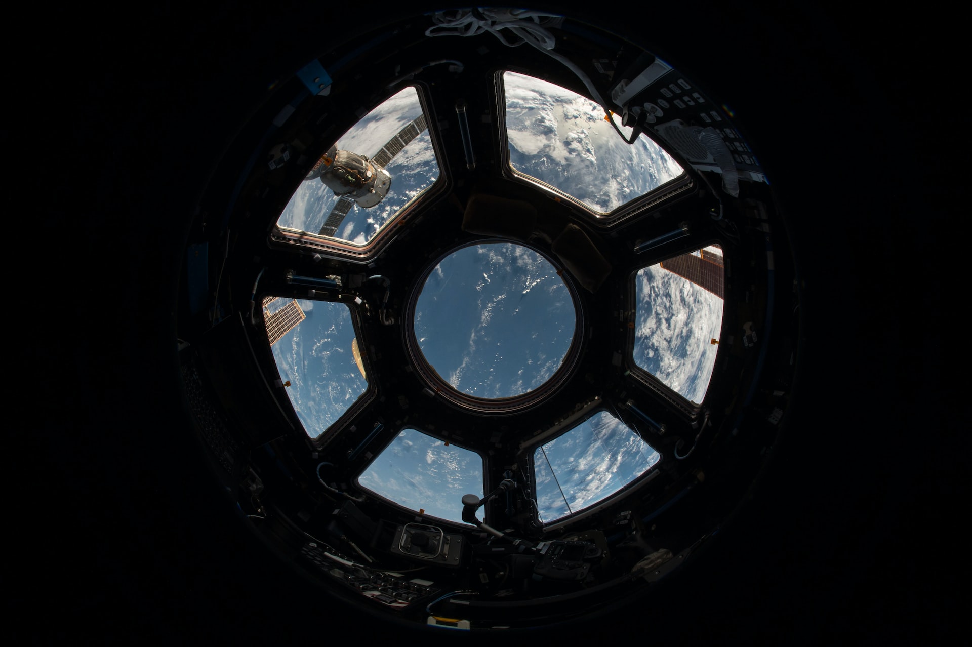 earth from ISS's window