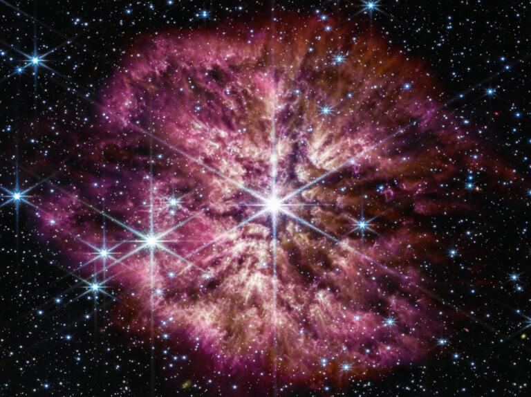 wolf rayet star wr-124 supernova infrared capture by james webb space Telescope