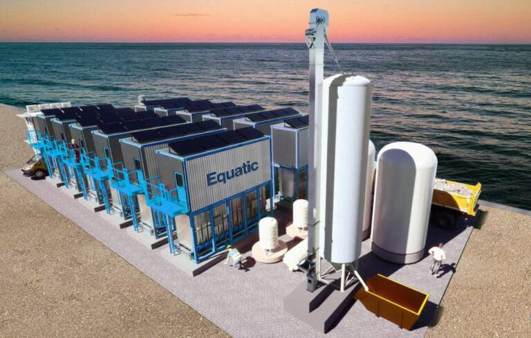 Equatic's ocean electrolysis plant illustration
