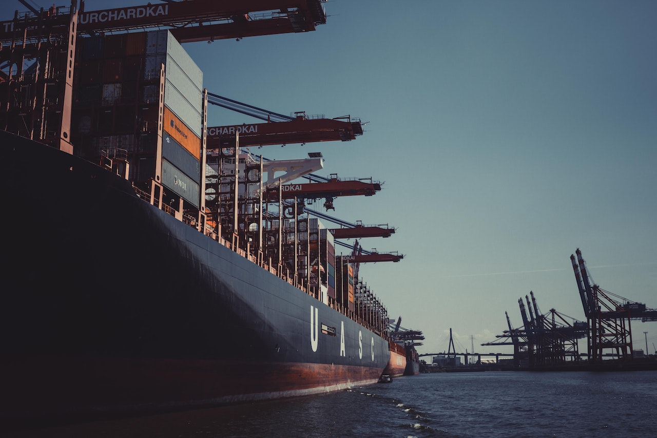 cargo ships at the port